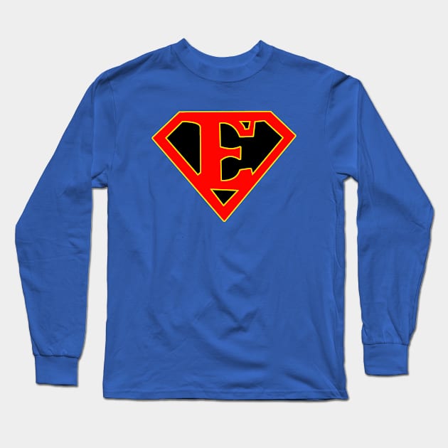 Super E symbol FLETCHER'S style Long Sleeve T-Shirt by edwinj22